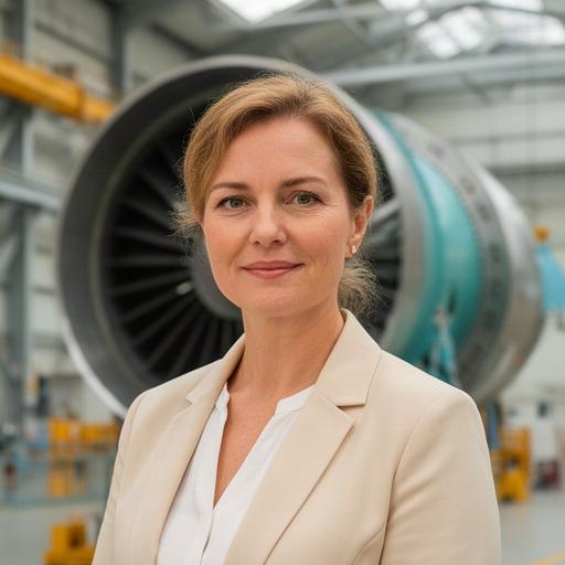 Nolly Ramoz, directora general de Fuerte Energía Eólica S.L., en la planta de fabricación de aerogeneradores
